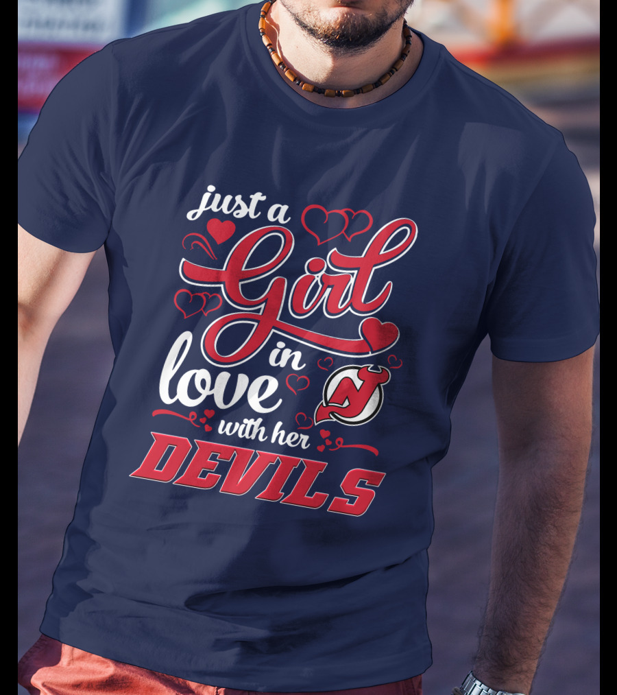 Just A Girl In Love With Her New Jersey Devils T-Shirt