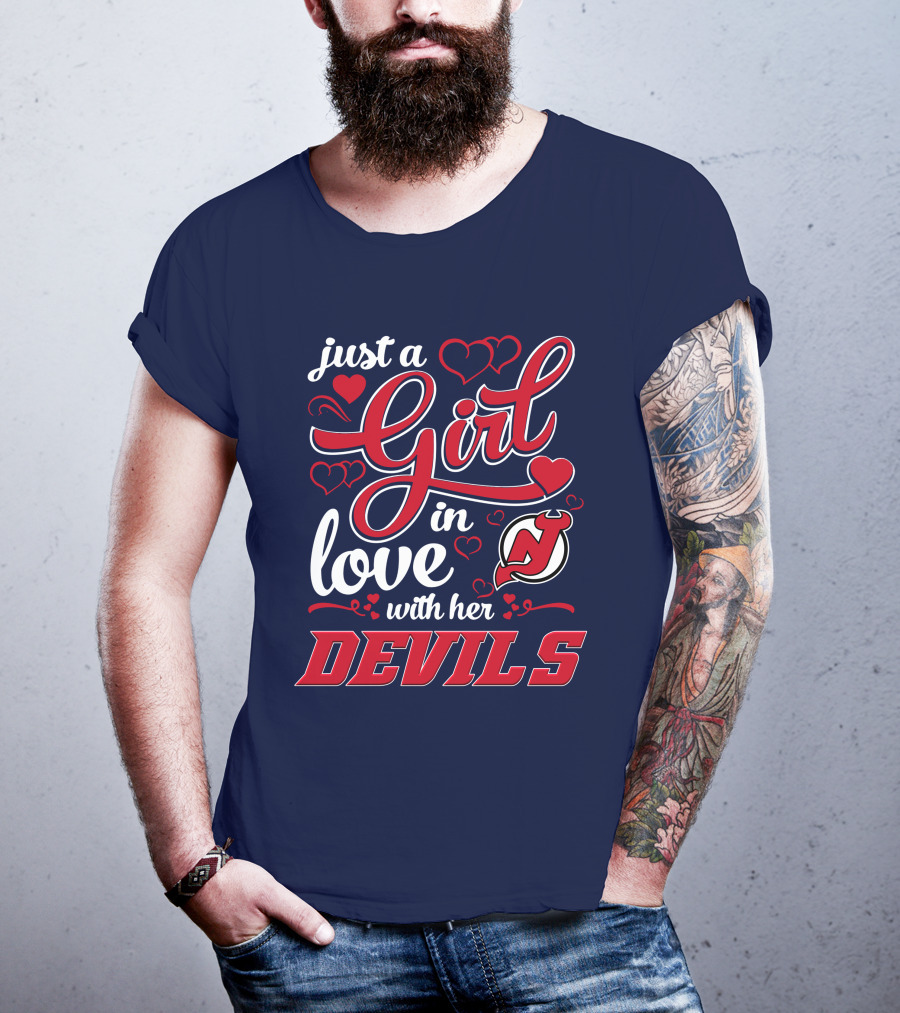 Just A Girl In Love With Her New Jersey Devils T-Shirt