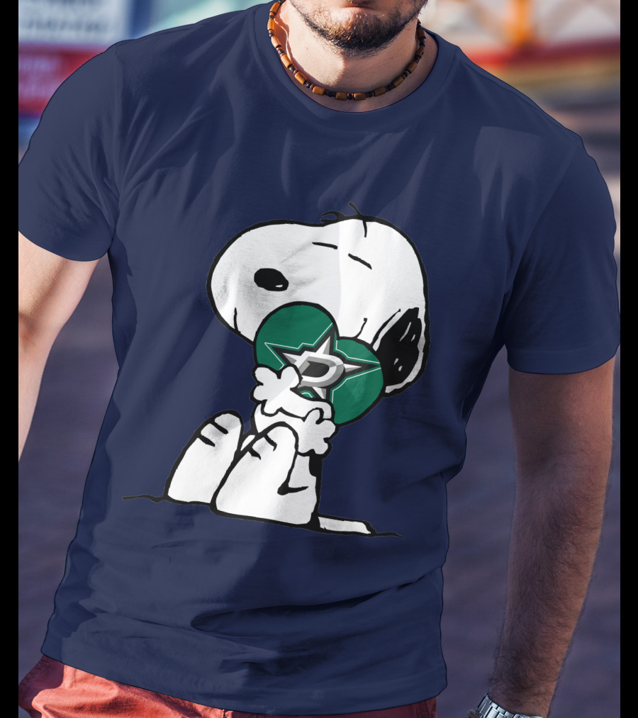 Snoopy Hugging Dallas Stars T-Shirt