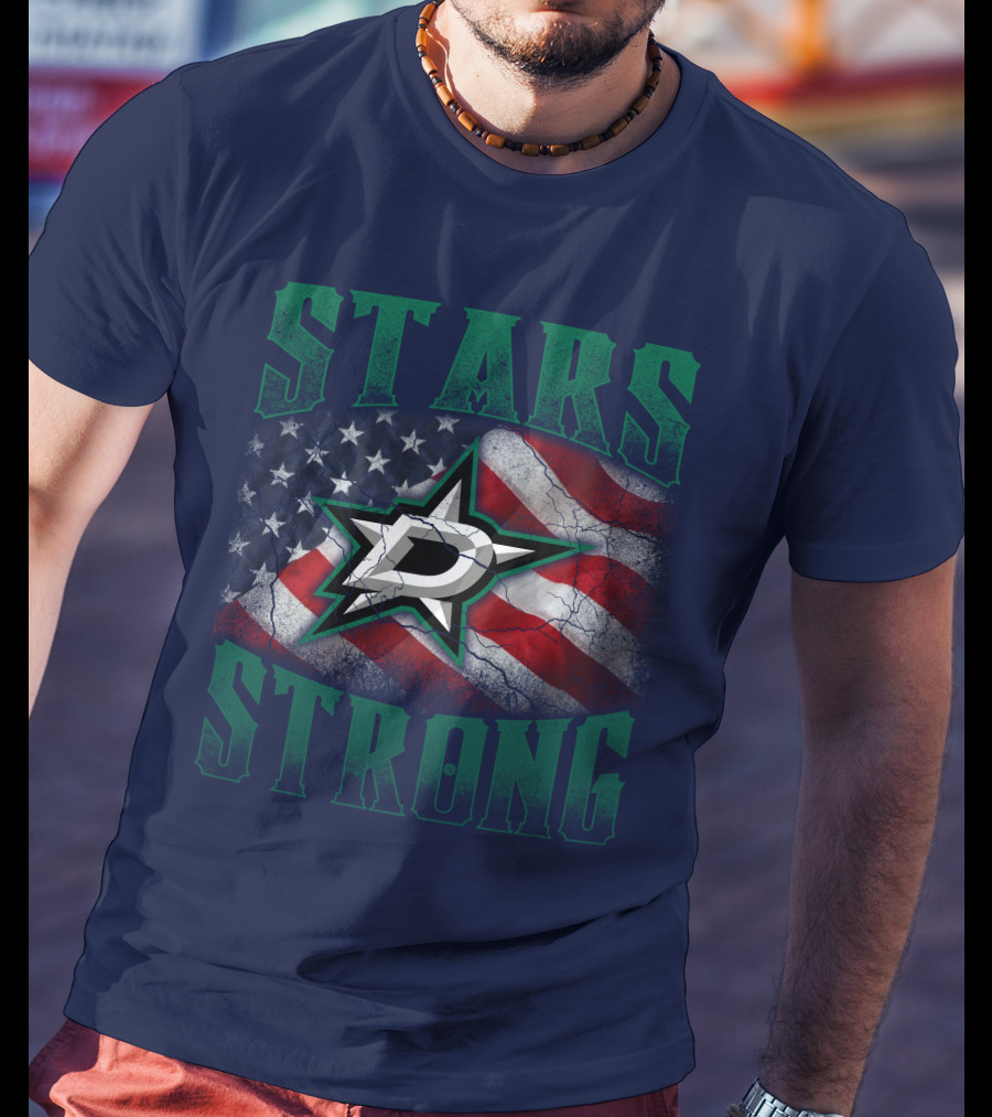 Stars Strong Dallas American Flag T-Shirt