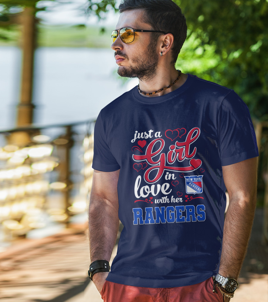 Just A Girl In Love With Her New York Rangers T-Shirt