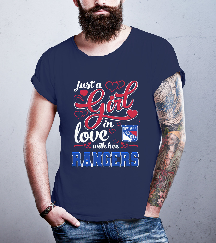 Just A Girl In Love With Her New York Rangers T-Shirt