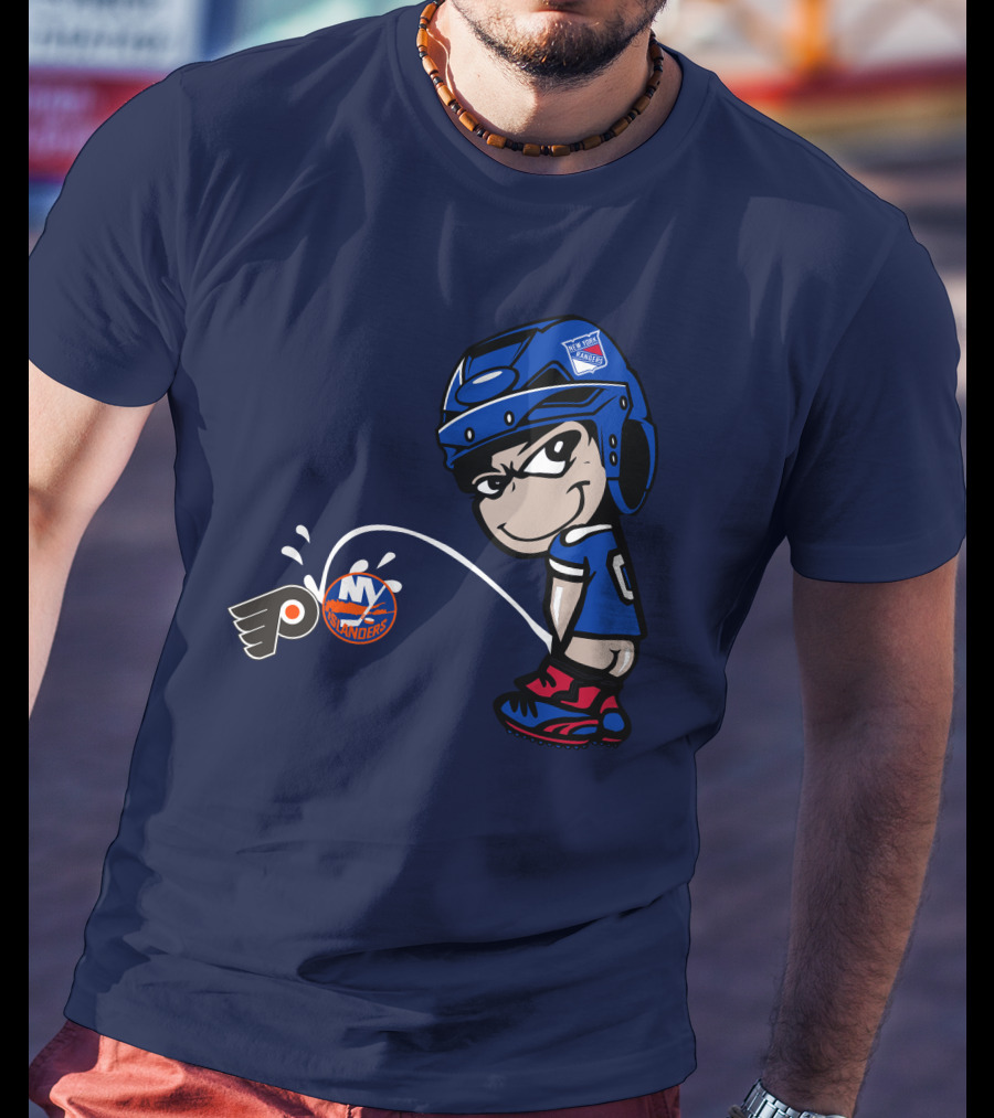 New York Rangers Fan Ny Islanders Philadelphia Flyers Rivalry T-Shirt