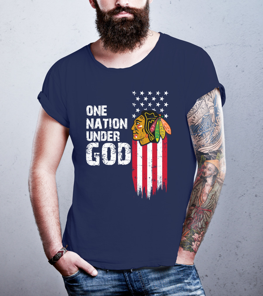 Chicago Blackhawks One Nation Under God T-Shirt
