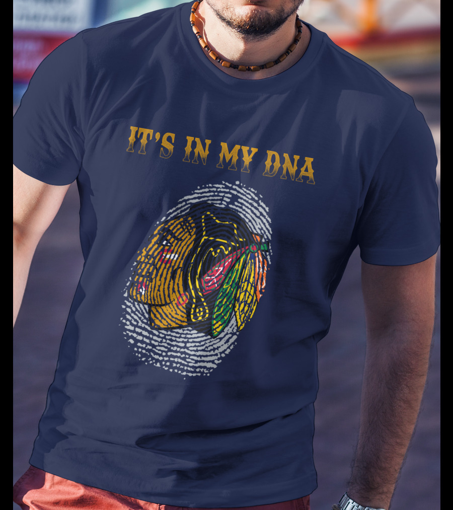 Chicago Blackhawks It's In My Dna Fingerprint T-Shirt