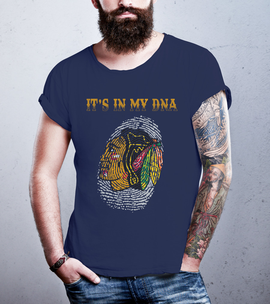 Chicago Blackhawks It's In My Dna Fingerprint T-Shirt