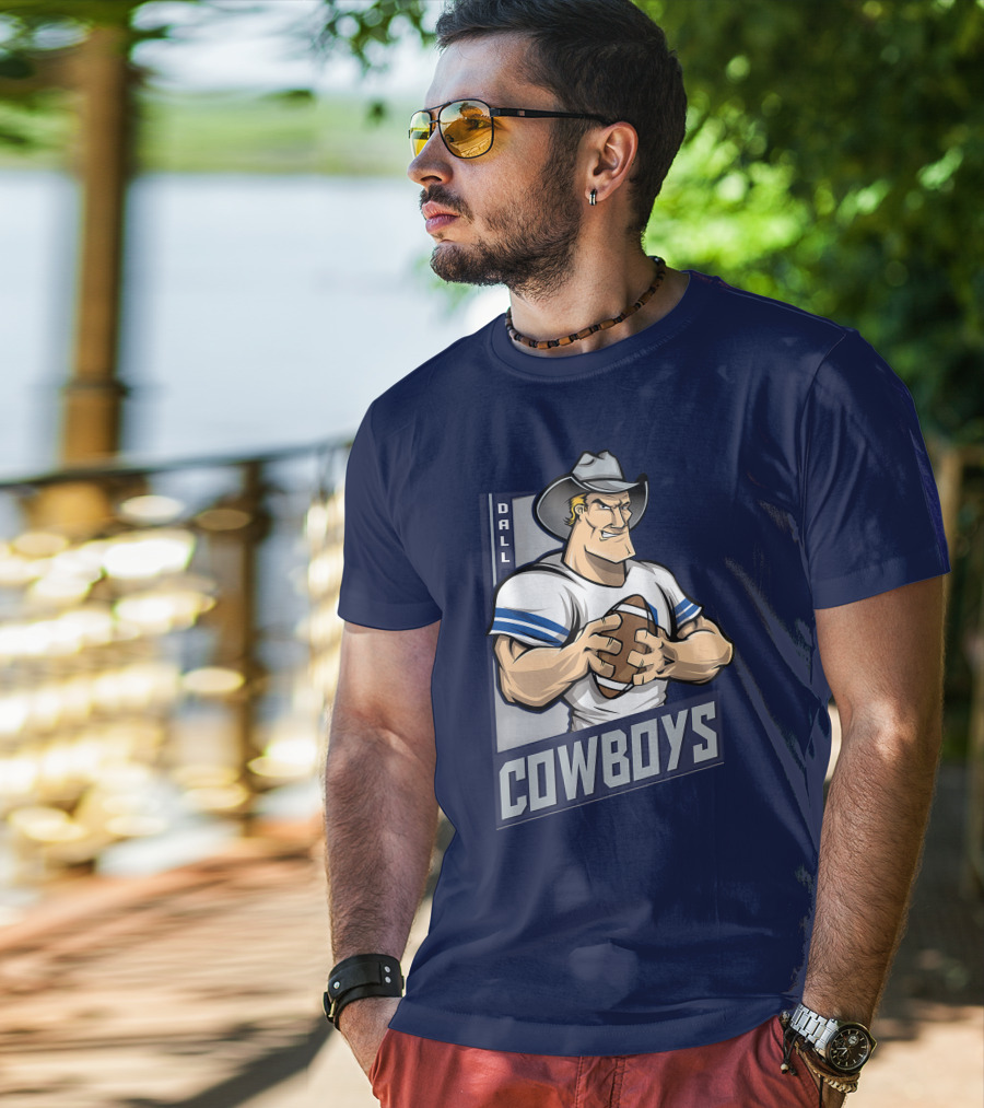 Dallas Cowboys Football Cartoon Character T-Shirt
