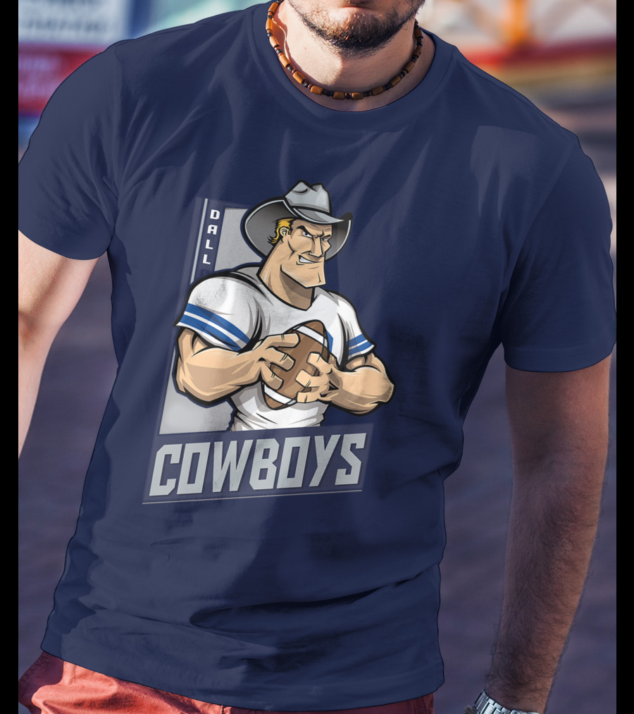 Dallas Cowboys Football Cartoon Character T-Shirt