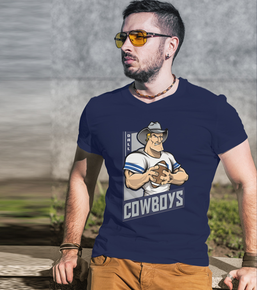 Dallas Cowboys Football Cartoon Character T-Shirt