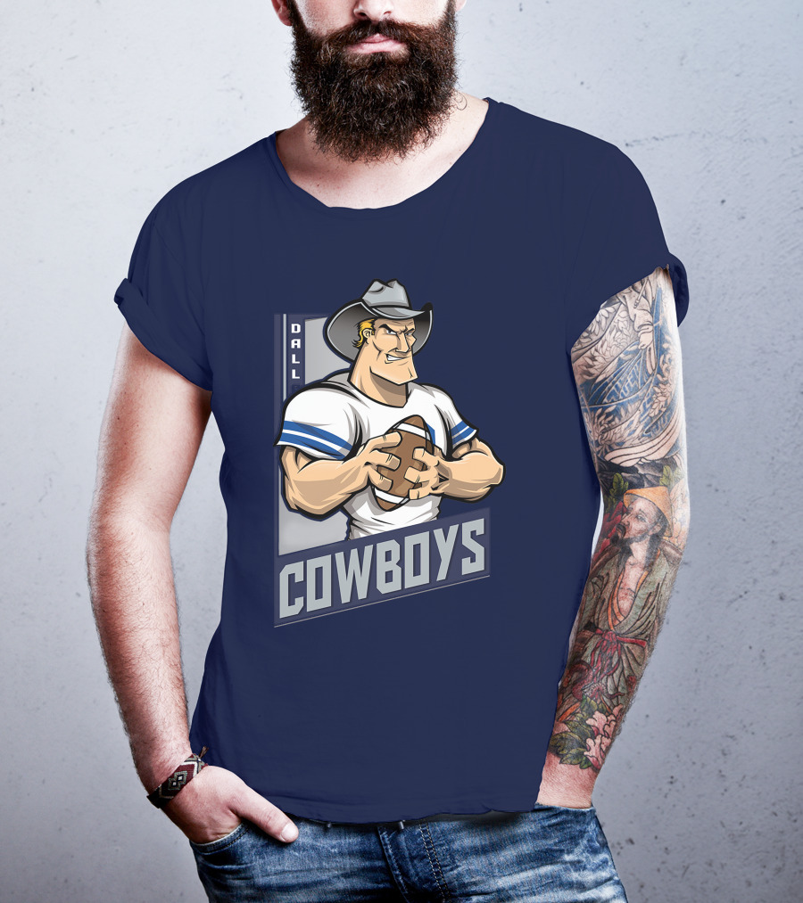 Dallas Cowboys Football Cartoon Character T-Shirt
