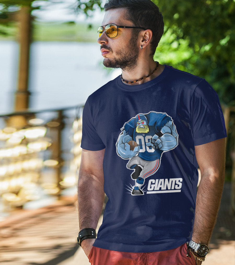 New York Giants Giants 98 Football Player Cartoon T-Shirt