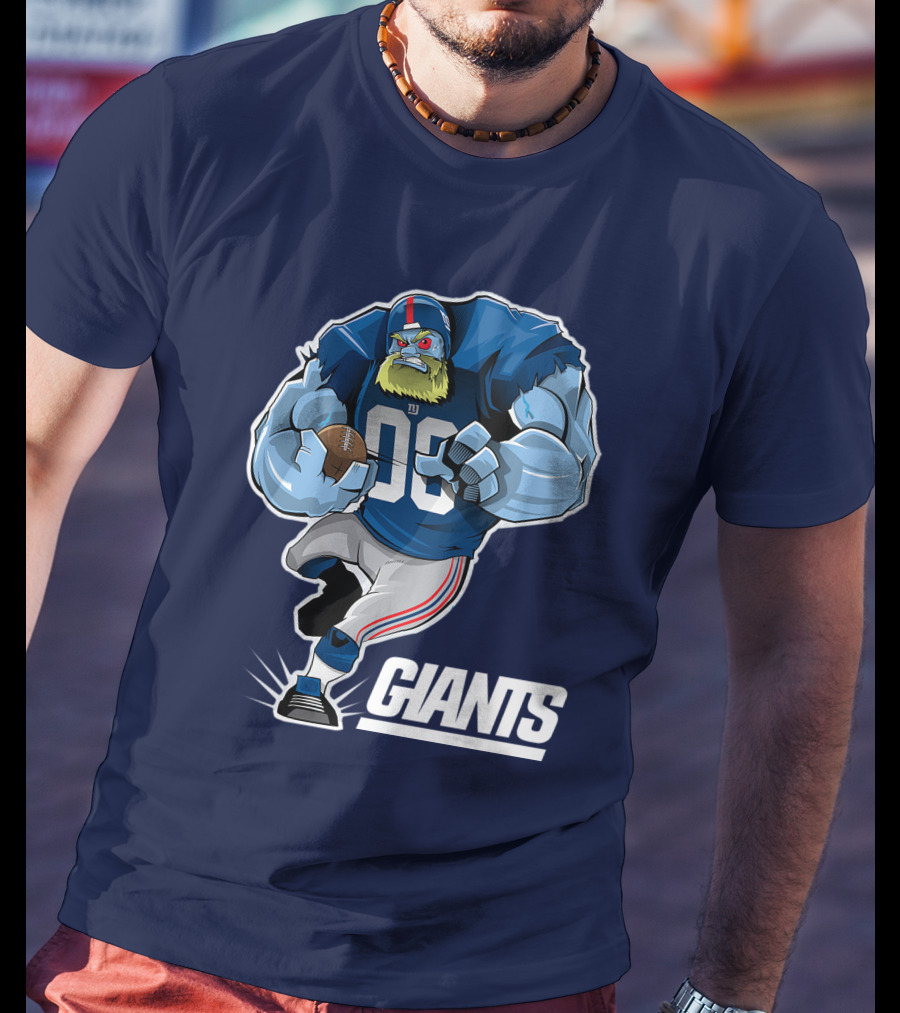 New York Giants Giants 98 Football Player Cartoon T-Shirt