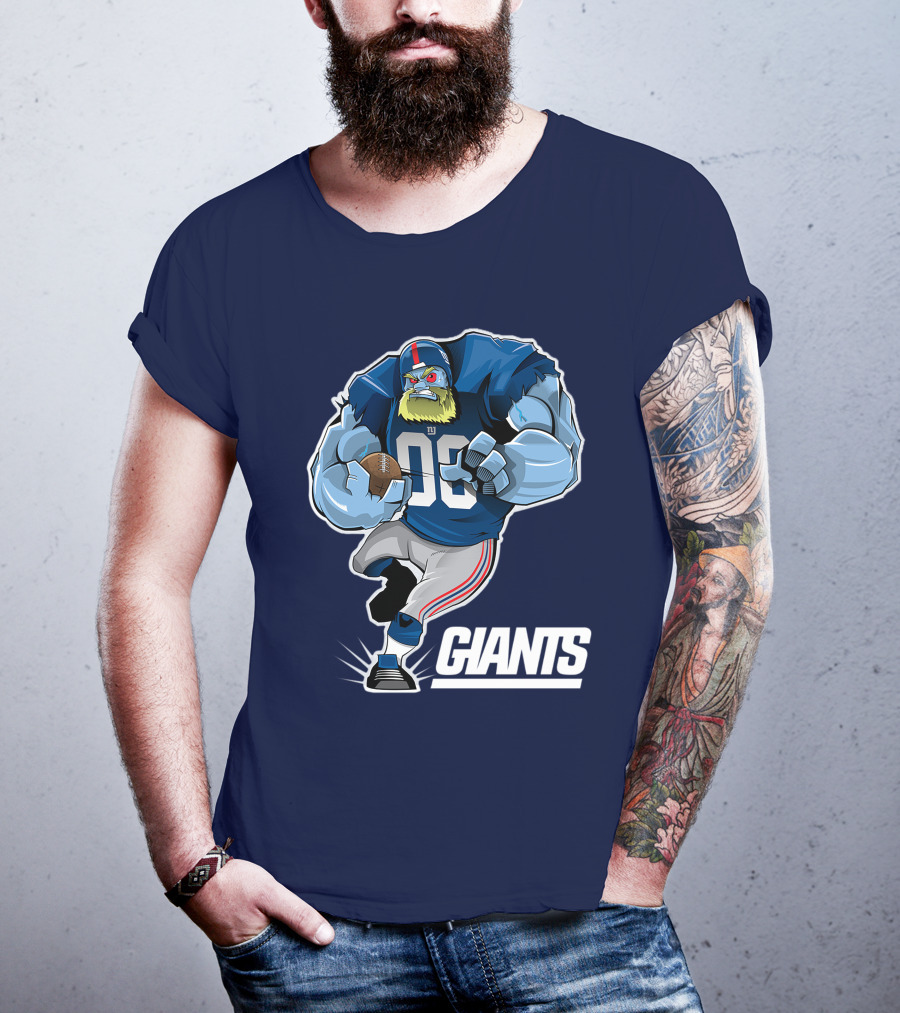 New York Giants Giants 98 Football Player Cartoon T-Shirt