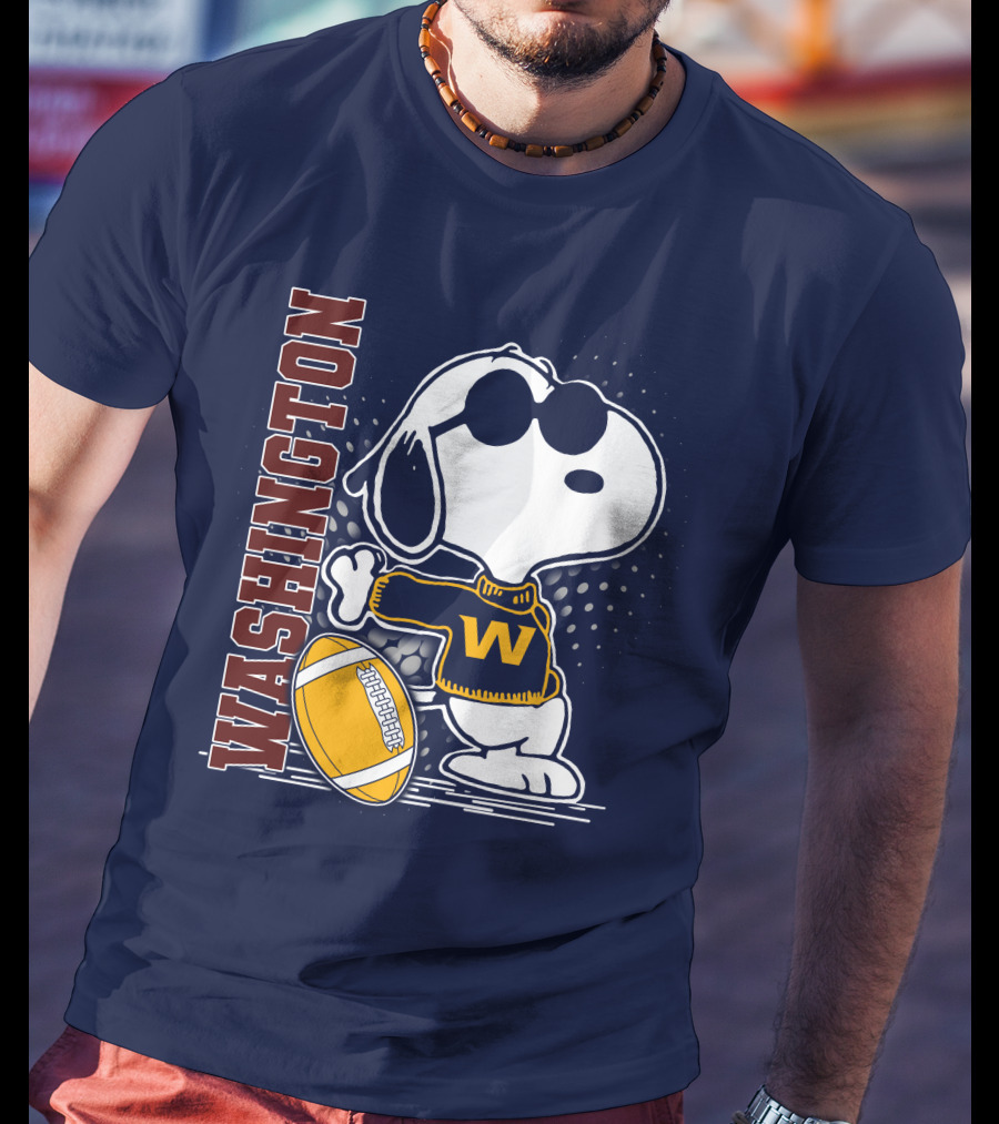 Snoopy Washington Football W Sweater Sunglasses T-Shirt