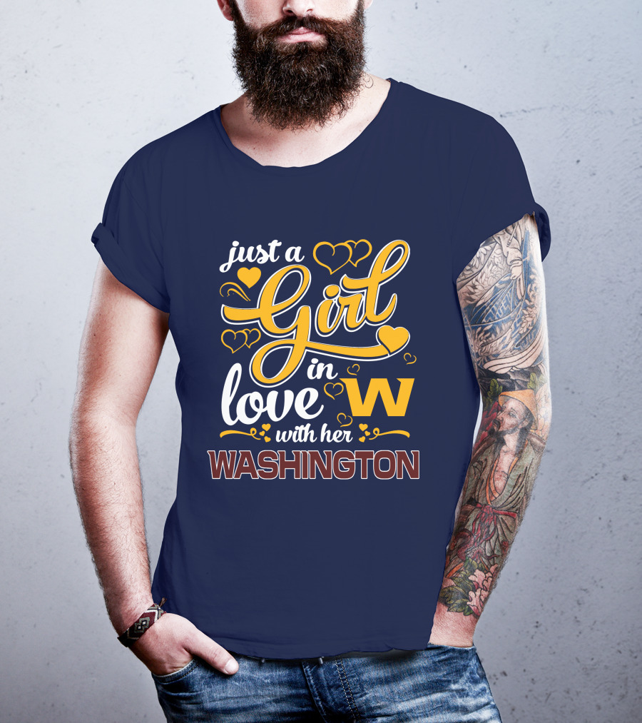 Just A Girl In Love With Her Washington T-Shirt