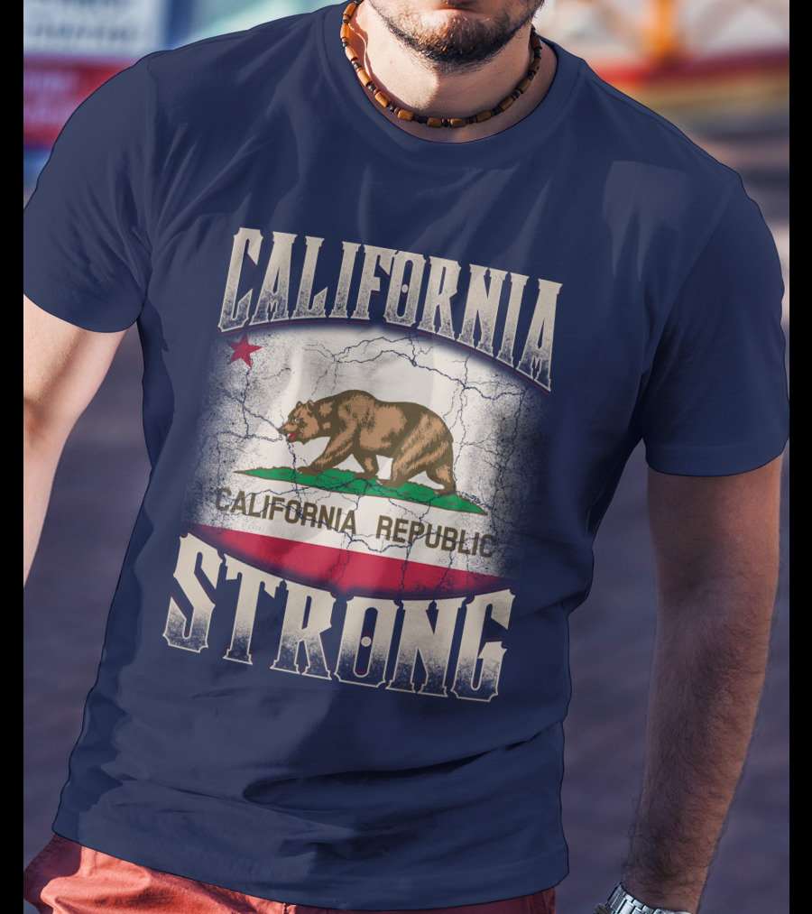 California Republic Strong Bear Flag T-Shirt