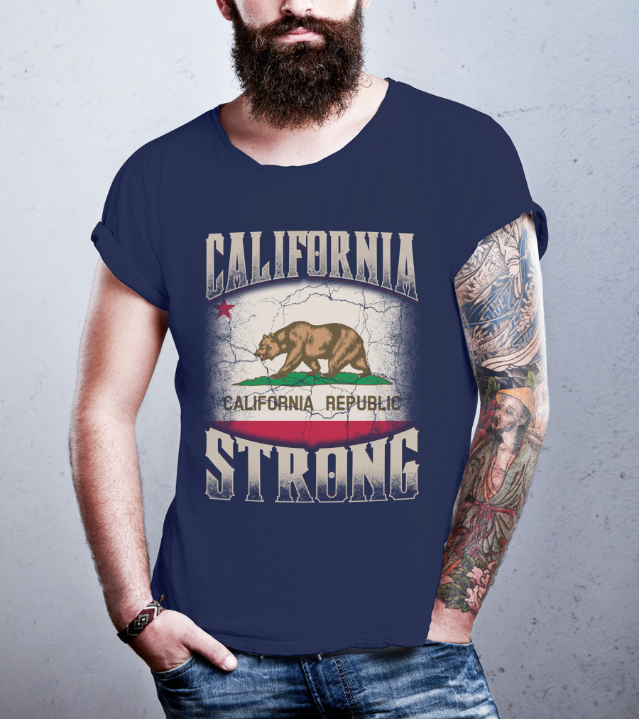 California Republic Strong Bear Flag T-Shirt