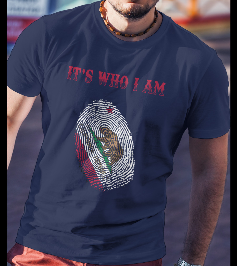 It's Who I Am Mexico Flag Fingerprint T-Shirt