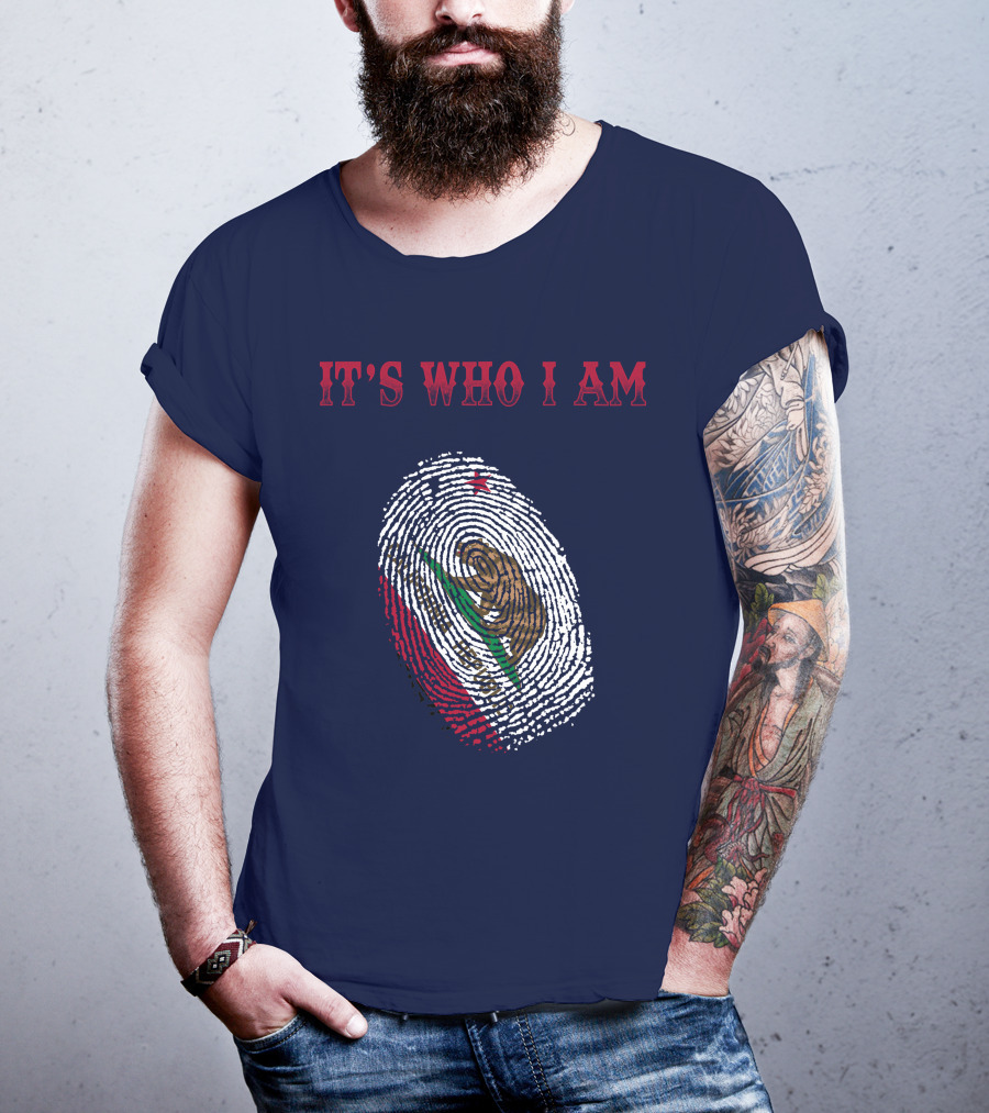 It's Who I Am Mexico Flag Fingerprint T-Shirt