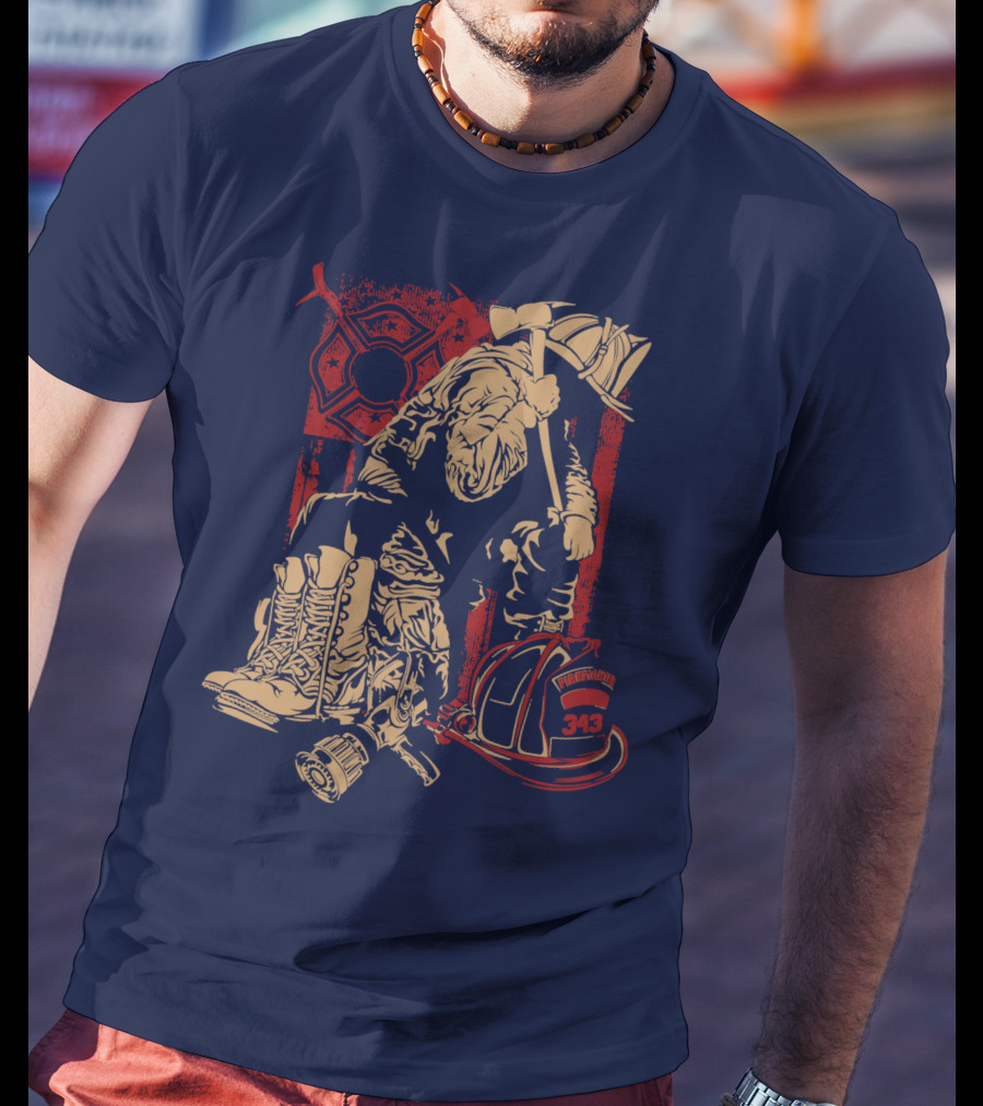 Firefighters Brotherhood Honor In Tradition And Valor 343 T-Shirt