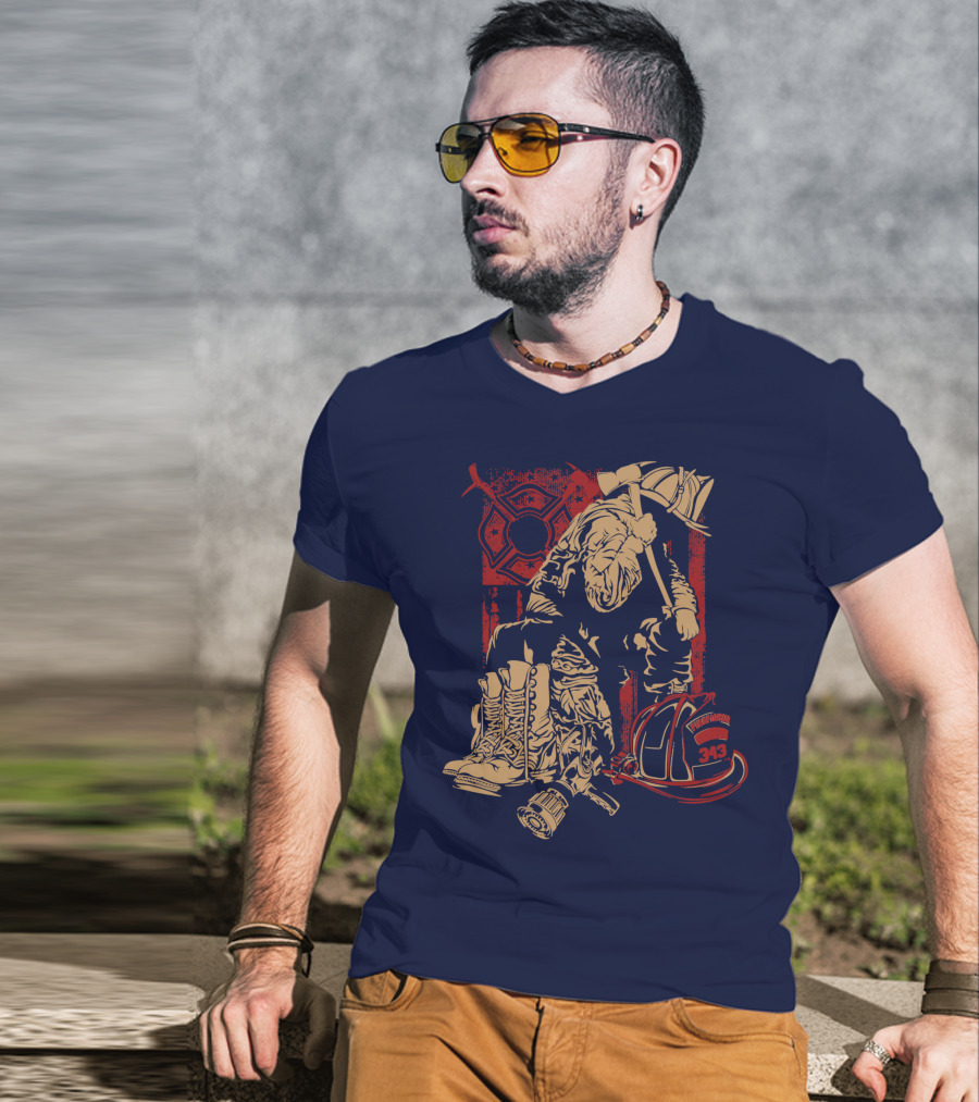 Firefighters Brotherhood Honor In Tradition And Valor 343 T-Shirt