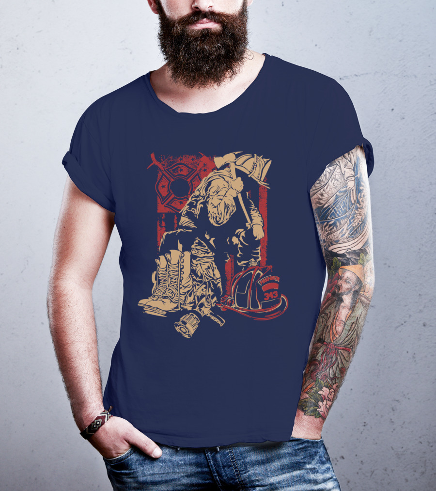 Firefighters Brotherhood Honor In Tradition And Valor 343 T-Shirt