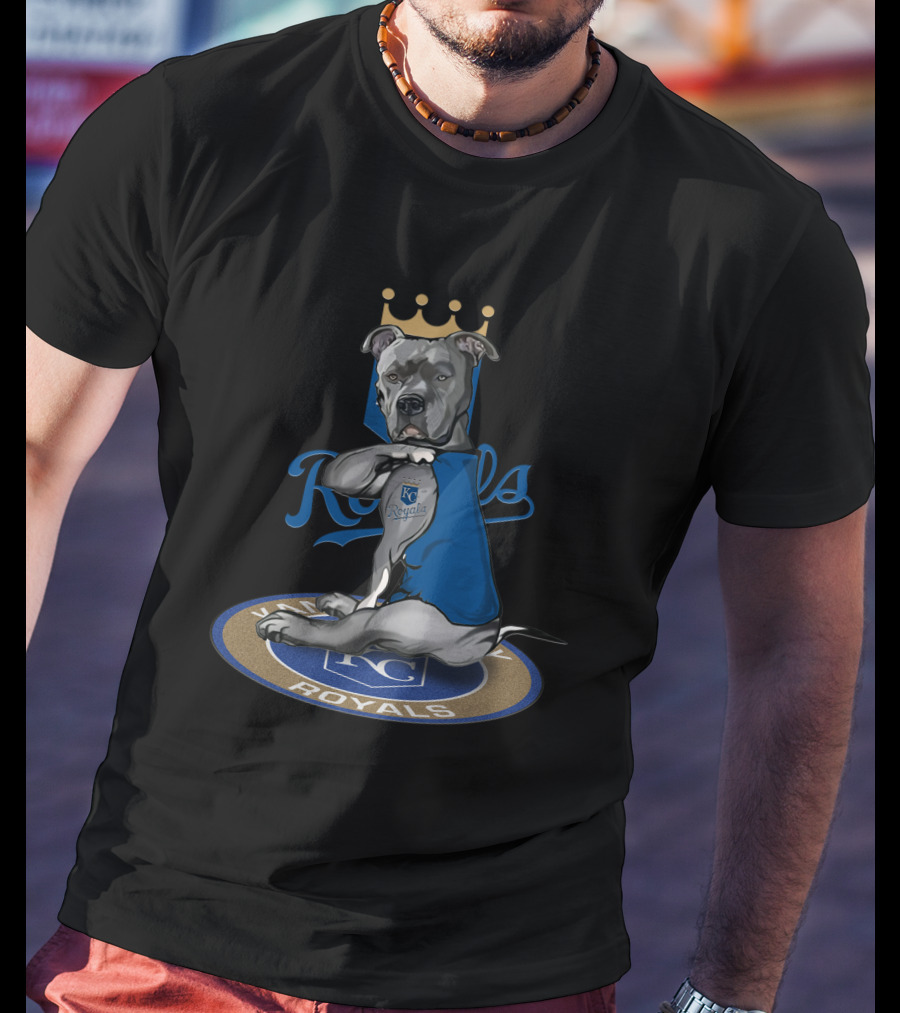 Kc Royals Dog With Crown T-Shirt