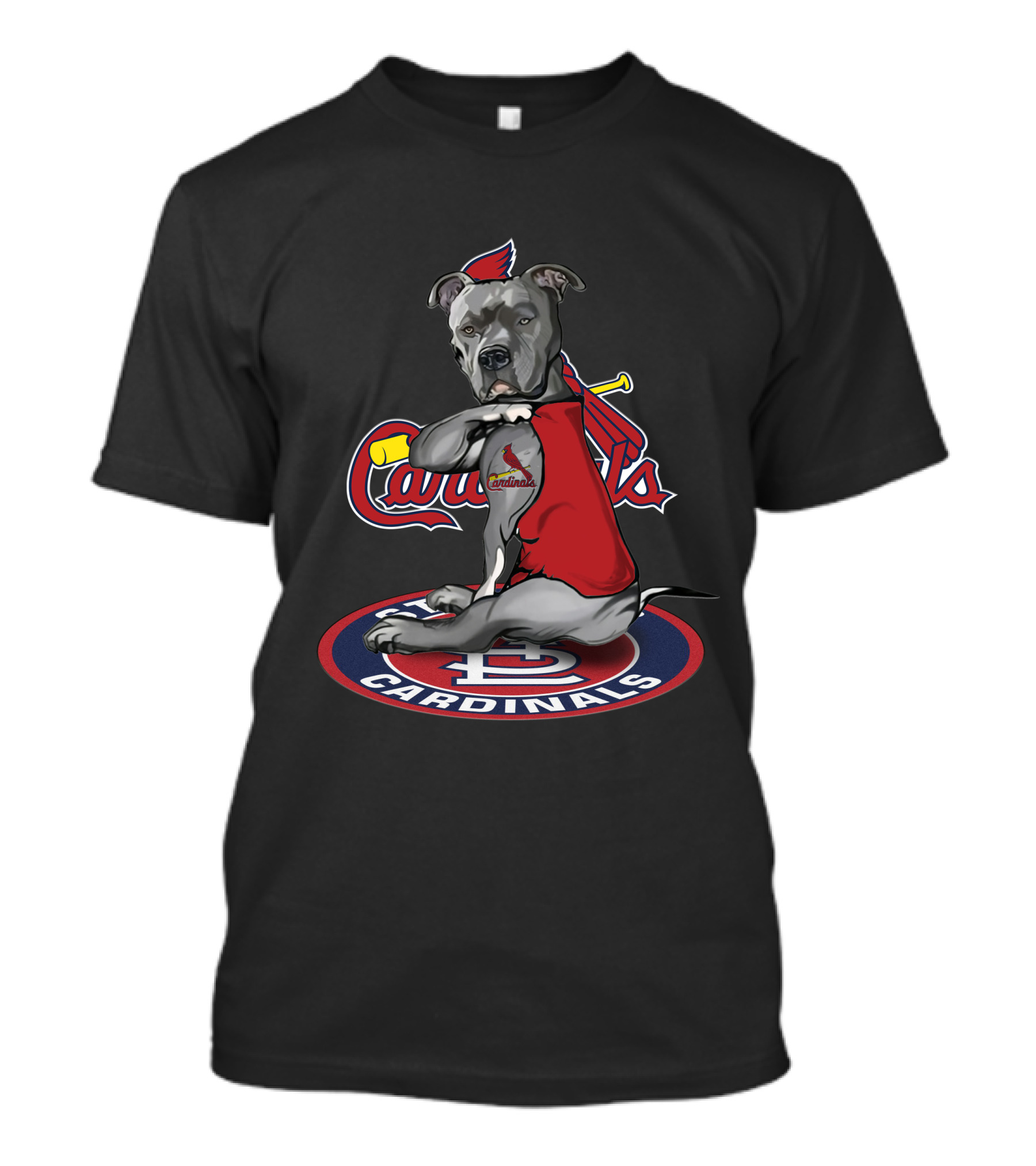 St Louis Cardinals Dog Mascot 26 Baseball Team T-Shirt