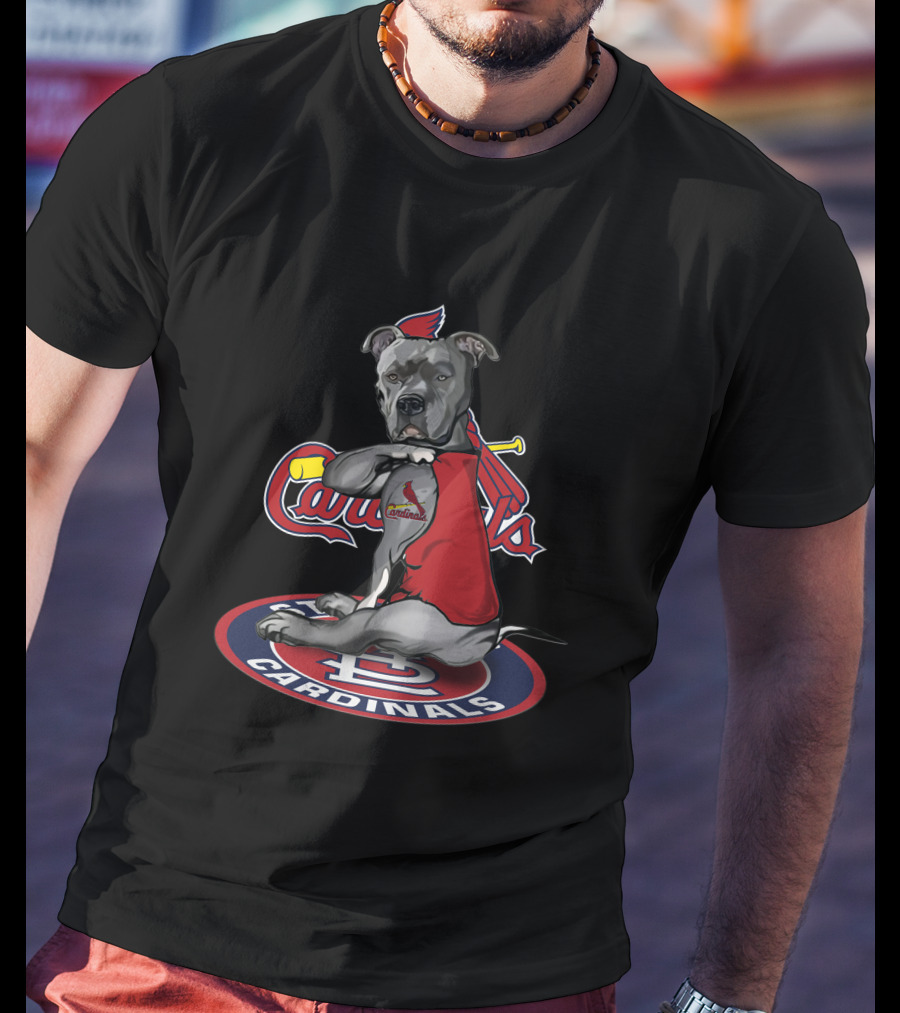 St Louis Cardinals Dog Mascot 26 Baseball Team T-Shirt