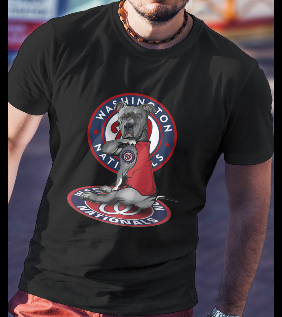 Washington Nationals Dog Wearing Team Vest T-Shirt