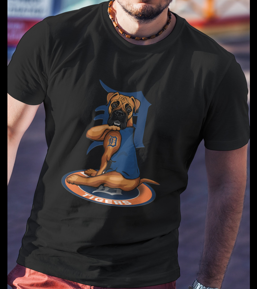 Detroit Tigers Dog Baseball T-Shirt