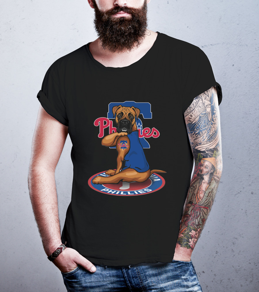 Philadelphia Phillies Dog Mascot Sitting On T-Shirt