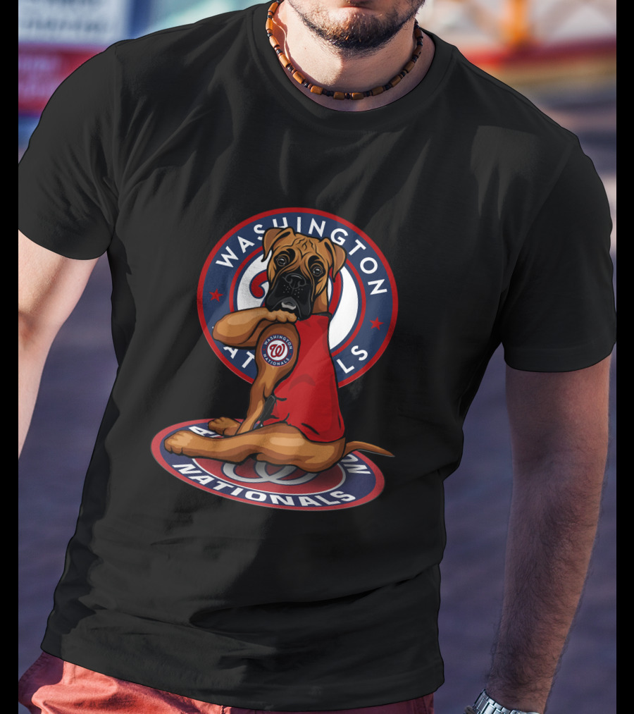 Washington Nationals Dog Mascot With Team T-Shirt