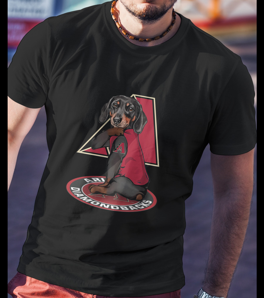 Arizona Diamondbacks Dog With Team Logo And T-Shirt