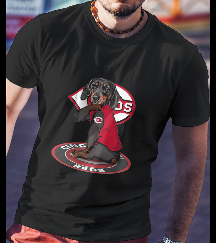 Cincinnati Reds Dachshund Mlb Fan Team T-Shirt