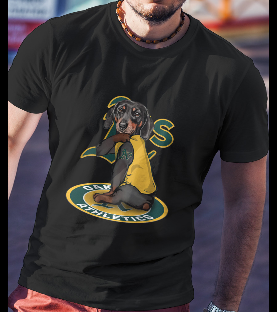 Oakland Athletics A's Dachshund Dog T-Shirt