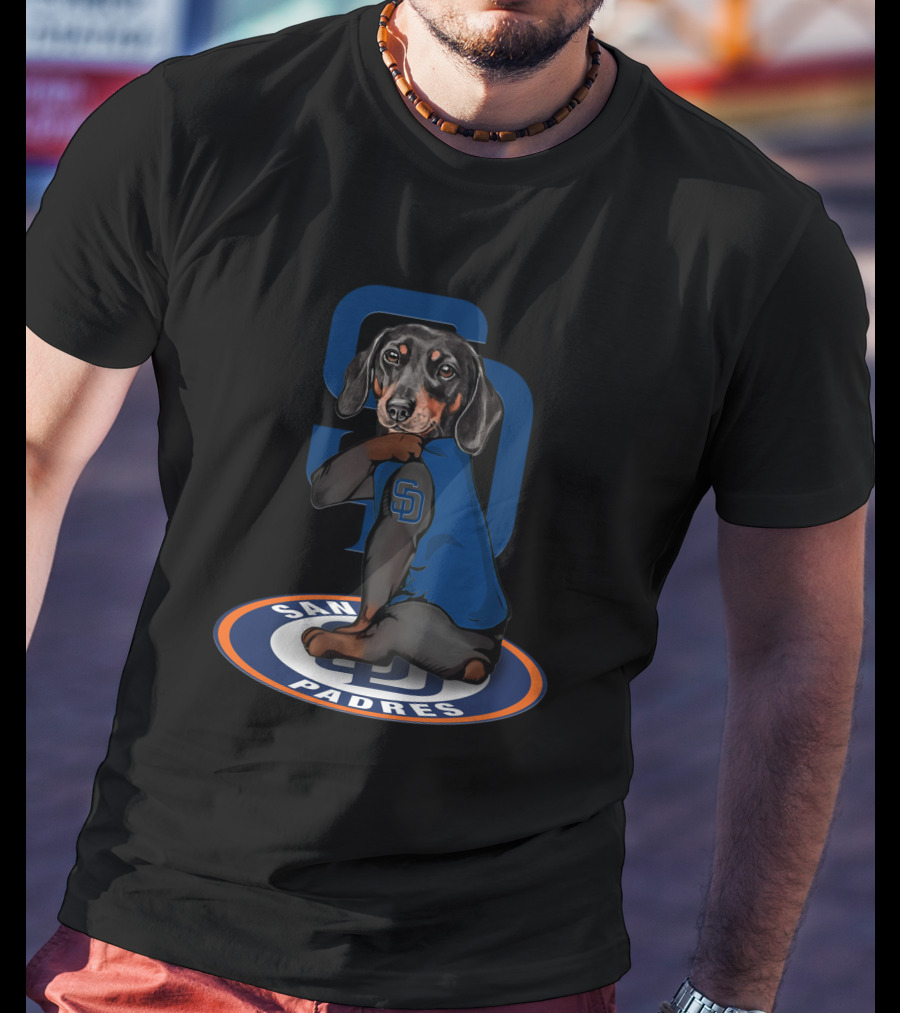 San Diego Padres 23 Dachshund Baseball Fan T-Shirt