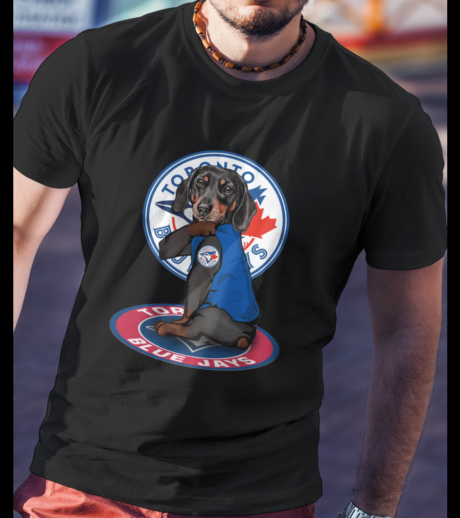 Toronto Blue Jays Dog Mascot With Team Logo And Iconic Maple Leaf T-Shirt