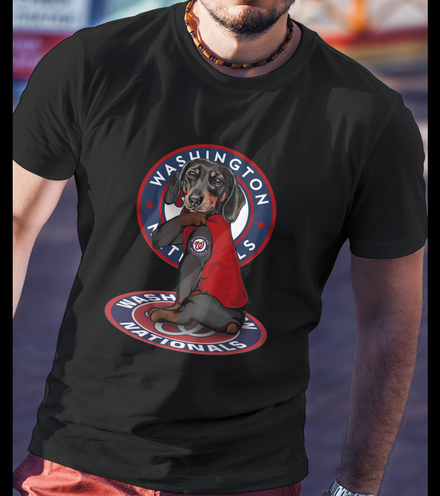 Washington Nationals Dachshund Sports T-Shirt