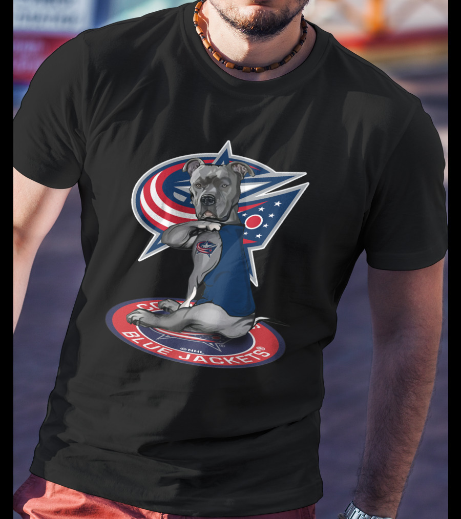Columbus Blue Jackets Nhl Dog Mascot T-Shirt