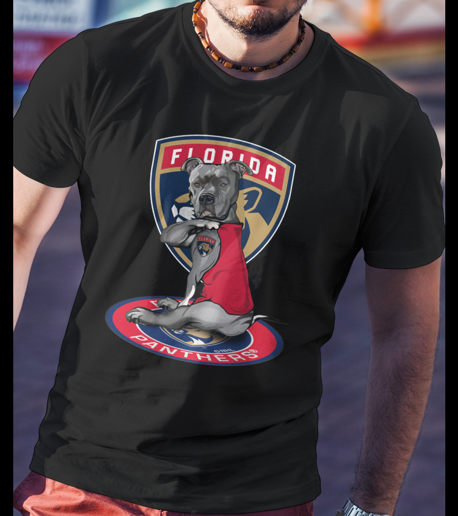 Florida Panthers Dog Mascot With Team Logo And Number T-Shirt