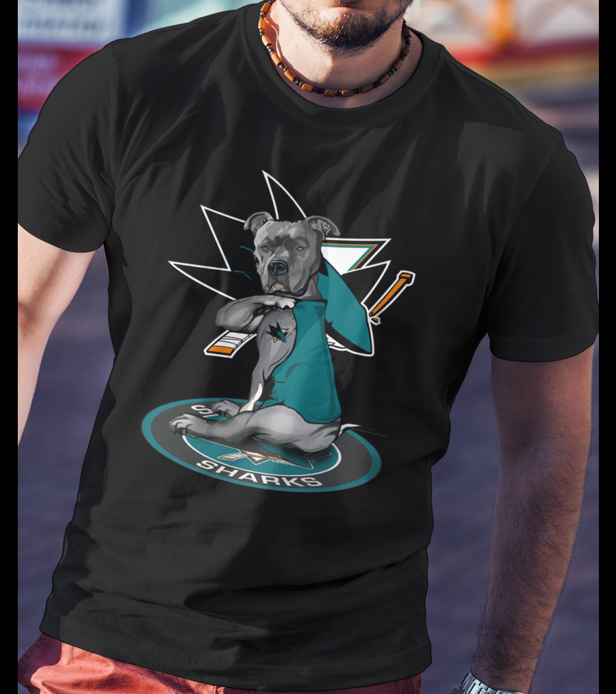 24 San Jose Sharks Dog Mascot T-Shirt