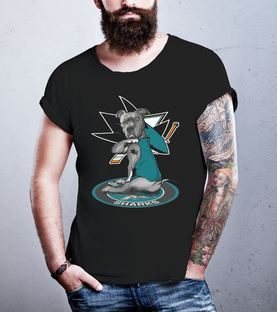 24 San Jose Sharks Dog Mascot T-Shirt