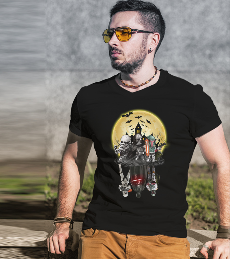 Star Wars Dark Side Halloween Reflection Battle T-Shirt