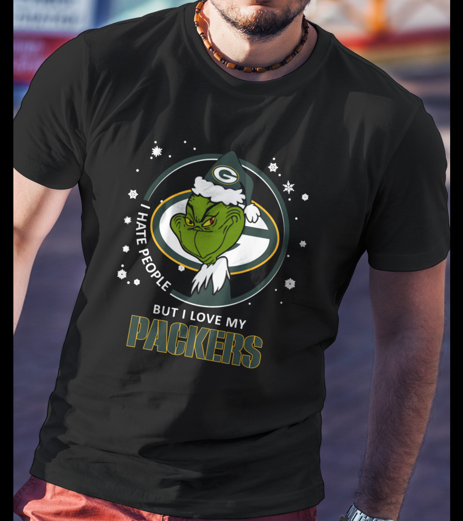 I Hate People But I Love My Packers Ds004-12-Green Bay Packers T-Shirt