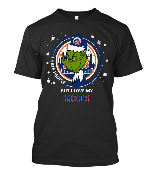 I Hate People But I Love My Mets Grinch New York Mets T-Shirt