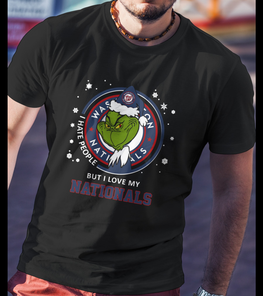 I Hate People But I Love My Nationals Washington Nationals T-Shirt
