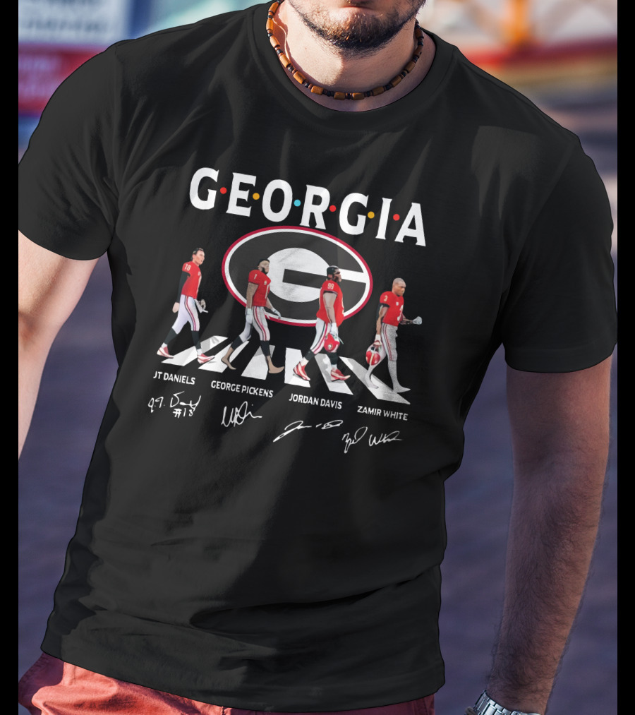 Georgia Bulldogs Jt Daniels George Pickens Jordan Davis Zamir White T-Shirt