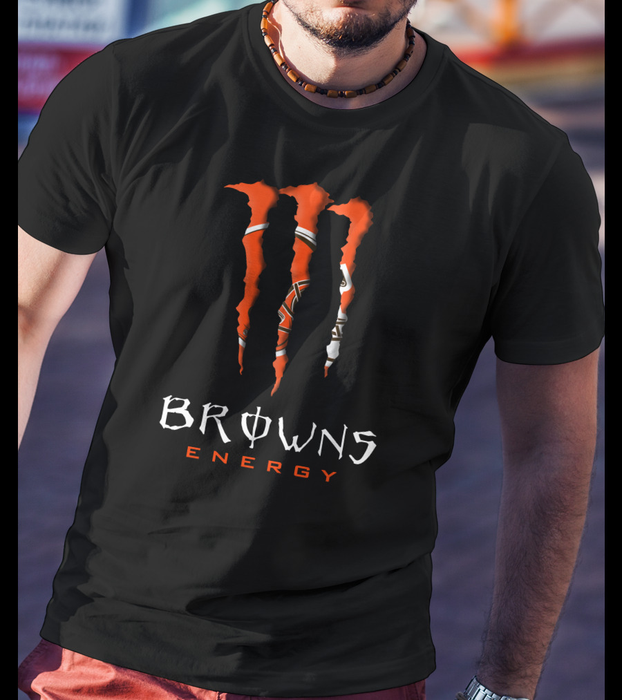 Browns Energy Nfl08 Monster Claw Marks T-Shirt