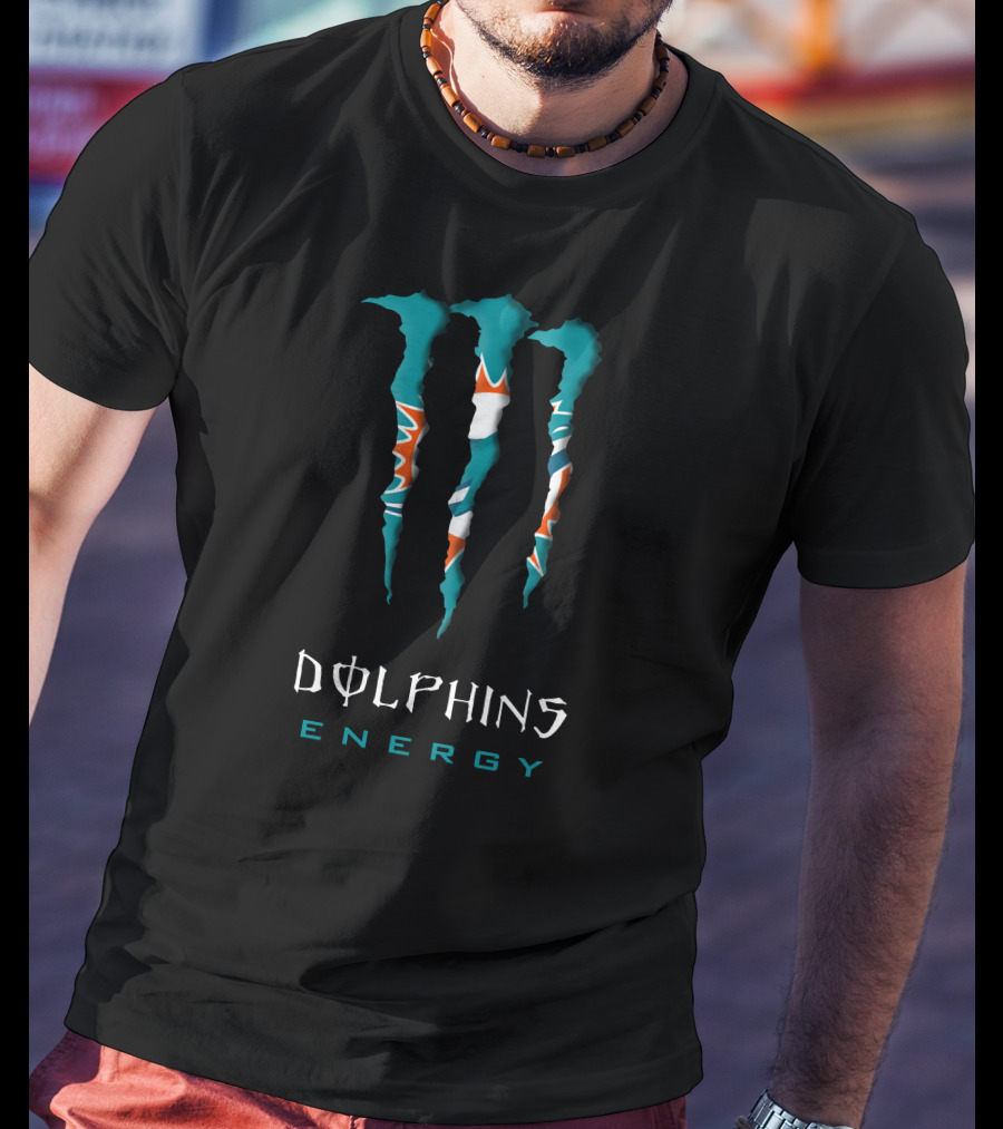 Monster Dolphins Energy Nfl17 T-Shirt